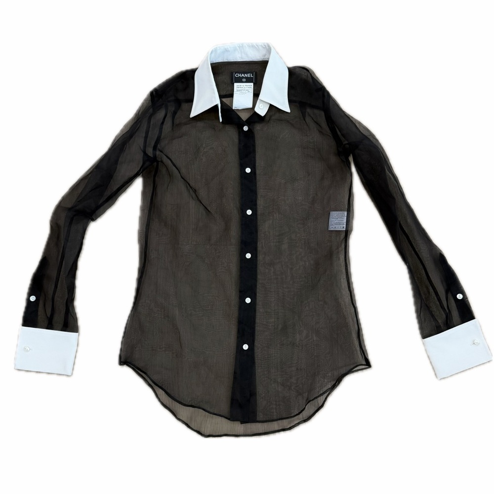 NWOT Chanel Silk Button Up Shirt